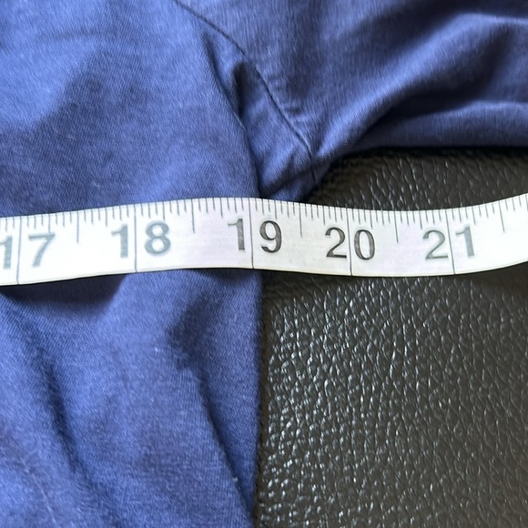 Lilly Pulitzer Shirt Ansley Polo Top True Navy Blue Button Placket Pima Cotton L - Picture 7 of 10